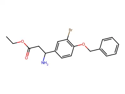 Ethyl 3-amino-3-[4-(benzyloxy)-3-bromophenyl]propanoate structure