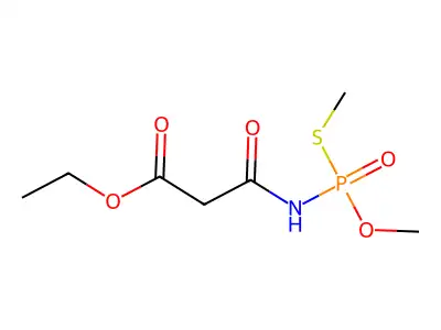 Propanoic acid, 3-((methoxy(methylthio)phosphinyl)amino)-3-oxo-, ethyl ester structure