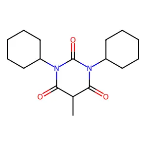 1,3-二环己基-5-甲基巴比妥酸 structure