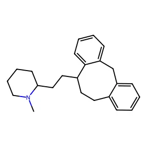 Dibenzo(a,d)(1,4)cyclooctadiene, 5-(2-(1-methyl-2-piperidyl)ethyl)- structure