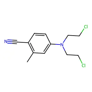 o-Tolunitrile, 4-(bis(2-chloroethyl)amino)- structure