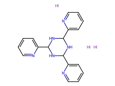 s-Triazine, hexahydro-1,3,5-tris(2-pyridyl)-, trihydriodide structure