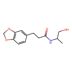 Hydrocinnamamide, N-(2-hydroxy-1-methylethyl)-3,4-(methylenedioxy)- structure