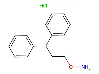 Hydroxylamine, O-(3,3-diphenylpropyl)-, hydrochloride structure