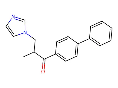 Propiophenone, 3-(1-imidazolyl)-2-methyl-4'-phenyl- structure