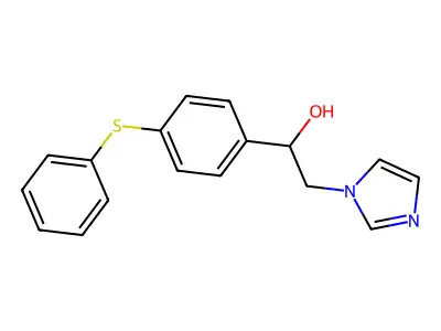 1-Imidazoleethanol, alpha-(p-phenylthiophenyl)- structure