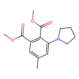 Dimethyl 5-methyl-3-(1-pyrrolidinyl)phthalate structure