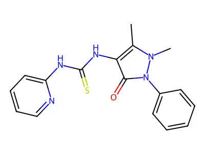 Urea, 1-(4-antipyrinyl)-3-(2-pyridyl)-2-thio- structure