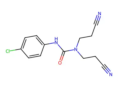 Urea, 1,1-bis(2-cyanoethyl)-3-(p-chlorophenyl)- structure