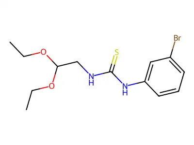 Urea, 1-(m-bromophenyl)-3-(2,2-diethoxyethyl)-2-thio- structure