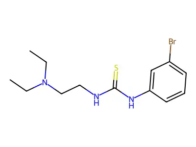 Urea, 1-(m-bromophenyl)-3-(2-(diethylamino)ethyl)-2-thio- structure