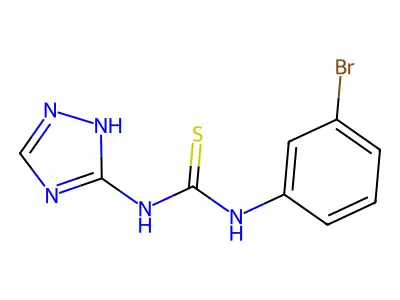 Urea, 1-(m-bromophenyl)-2-thio-3-(1H-1,2,4-triazol-3-yl)- structure