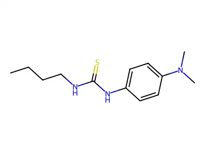 Urea, 1-butyl-3-(p-dimethylaminophenyl)-2-thio- structure