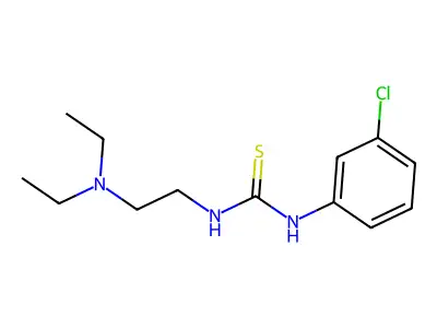 Urea, 1-(m-chlorophenyl)-3-(2-(diethylamino)ethyl)-2-thio- structure