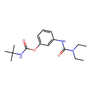 1,1-Diethyl-3-(m-hydroxyphenyl)tert-butylcarbamate (ester) urea structure