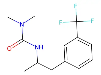 Urea, 1,1-dimethyl-3-(alpha-methyl-m-trifluoromethylphenethyl)- structure