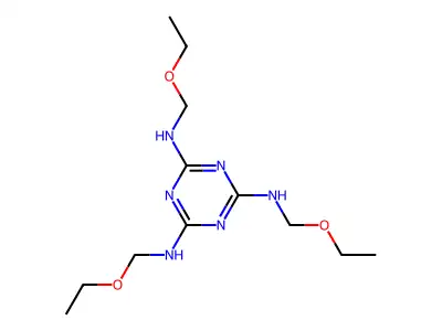 s-Triazine-1,3,5-triamine, N,N',N''-tris(ethoxymethyl)- structure