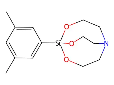 2,8,9-Trioxa-5-aza-1-silabicyclo(3.3.3)undecane, 1-(3,5-xylyl)- structure