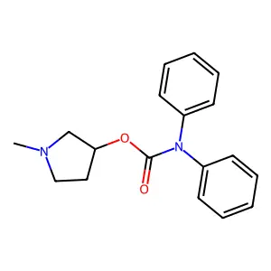 1-甲基-3-吡咯烷基N,N-二苯基氨基甲酸酯 structure