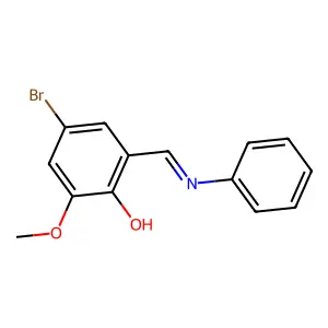 4-Bromo-2-methoxy-6-[(phenylimino)methyl]benzenol structure