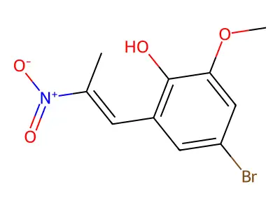 4-Bromo-2-methoxy-6-(2-nitro-1-propen-1-yl)phenol structure
