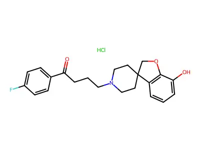 C22H24FNO3.ClH.1/2H2O structure