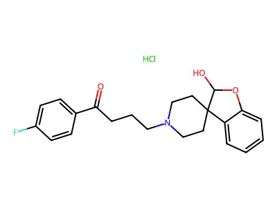 1-(4-Fluorophenyl)-4-(2-hydroxyspiro(benzofuran-3(2H),4'-piperidin)-1'-yl)-1-butanone structure
