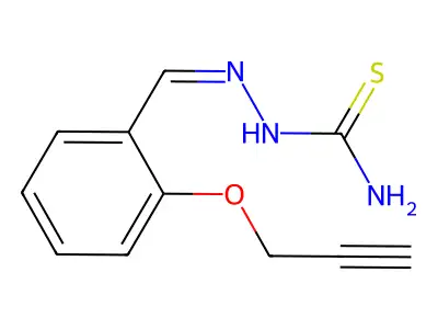 2-[2-(Prop-2-yn-1-yloxy)benzylidene]hydrazine-1-carbothioamide structure