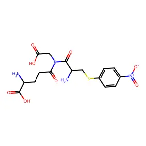 Glycine, L-gamma-glutamyl-S-(4-nitrophenyl)-L-cysteinyl- structure