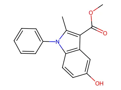 methyl 5-hydroxy-2-methyl-1-phenyl-1H-indole-3-carboxylate structure