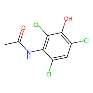 N-(2,4,6-trichloro-3-hydroxyphenyl)acetamide structure