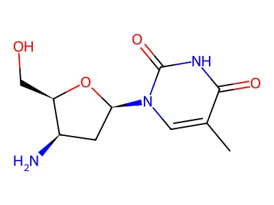 Thymidine, 3'-amino-3'-deoxy- structure