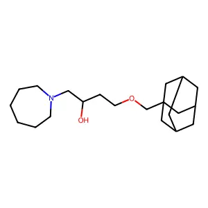 2-Propanol, 1-(3-adamantylmethoxymethyl)-3-(hexahydro-1H-azepinyl)- structure