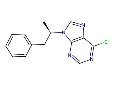 Purine, 6-chloro-9-(d-1-methylphenethyl)- structure