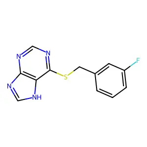 Purine, 6-(m-fluorobenzylthio)- structure
