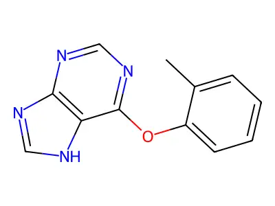 Purine, 6-(o-tolyloxy)- structure