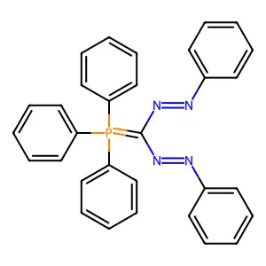 (Bis(phenylazo))methylenetriphenylphosphorane structure