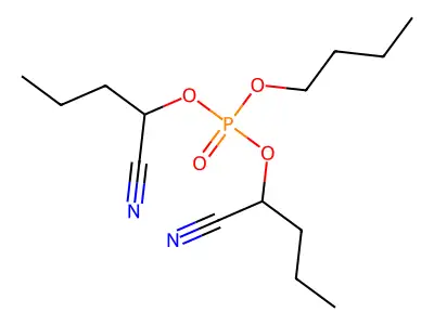 Butyl bis(1-cyanobutyl) phosphate structure