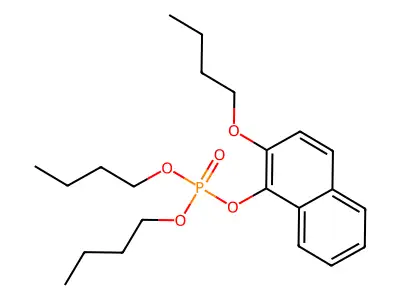 Phosphoric acid, (2-butoxy-1-naphthyl) dibutyl ester structure