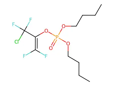 Phosphoric acid, (3-chloro-1,1,3,3-tetrafluoroprop-1-enyl) dibutyl ester structure