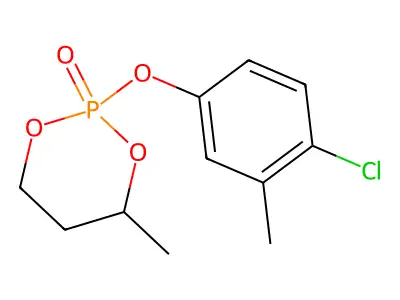 Phosphoric acid, 4-chloro-m-tolyl cyclic 1-methyltrimethylene ester structure