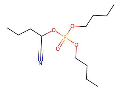 磷酸1-氰丁基二丁酯 structure