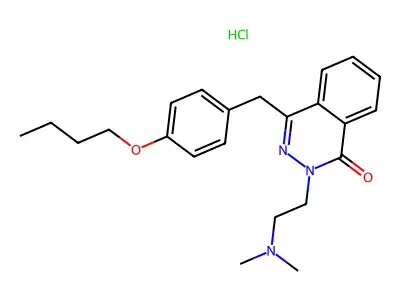 1(2H)-Phthalazinone, 4-(p-butoxybenzyl)-2-(2-(dimethylamino)ethyl)-, hydrochloride structure