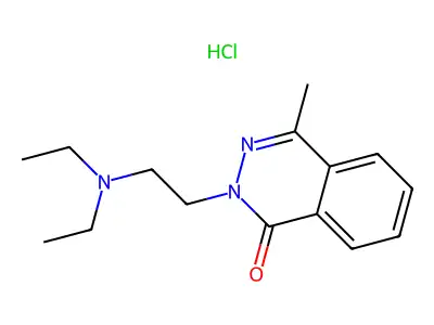 1(2H)-Phthalazinone, 2-(2-(diethylamino)ethyl)-4-methyl-, hydrochloride structure