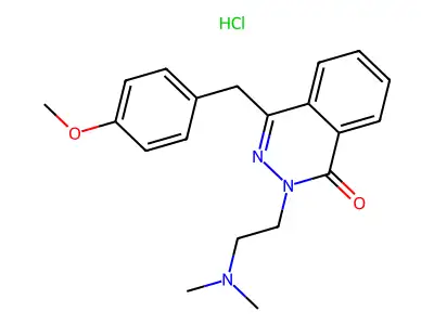 1(2H)-Phthalazinone, 2-(2-(dimethylamino)ethyl)-4-(p-methoxybenzyl)-, hydrochloride structure