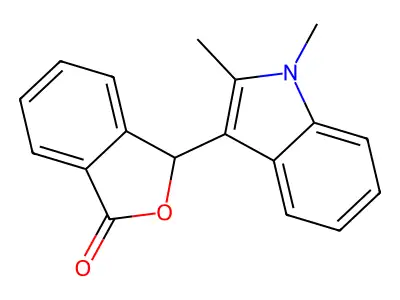 3-(1,2-Dimethyl-1H-indol-3-yl)-2-benzofuran-1(3H)-one structure