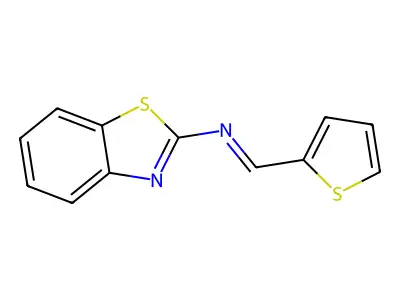 N-(2-thienylmethylene)-1,3-benzothiazol-2-amine structure