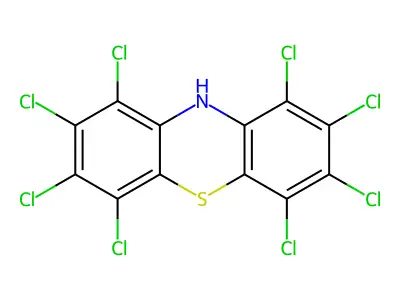 1,2,3,4,6,7,8,9-octachloro-10H-phenothiazine structure