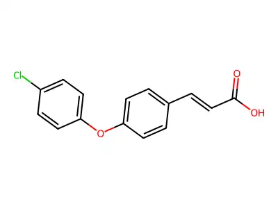 3-[4-(4-Chlorophenoxy)phenyl]prop-2-enoic acid structure