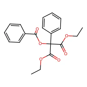 Diethyl (benzoyloxy)(phenyl)propanedioate structure